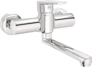 Neuesbad Serie 100 Waschtischarmatur zur Wandmontage, Chrom NB1DEBUT050M1