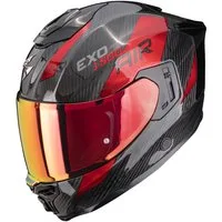 Scorpion Exo Motorradhelm Scorpion EXO-1500 Carbon Air Platted Integralhelm Schwarz / Rot L (1er Set), integralhelm motorrad