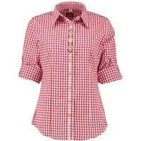 Orbis Textil GmbH & Co. KG Trachtenbluse Trachtenbluse - DEBORAH - mittelblau, mittelrot, grün