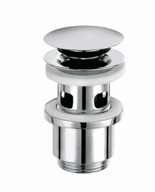 Kludi Push-Open Ablaufventilfür Waschtisch mit Überlauf chrom 1042405-00