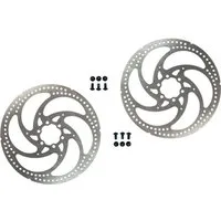 Promax Scheibenbremse Brems Scheiben Sets 180 mm VR HR Disc Brake 6 Loch mit Schrauben