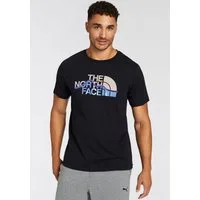 The North Face T-Shirt M SS MOUNTAIN LINE TEE mit Logodrucken, Kurzarm, aus Baumwolle