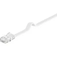 Patchkabel RJ45 Stecker > RJ45 Stecker CAT.6 U/UTP weiß, 7 Meter, Flachkabel