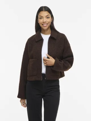 VILA - VIJADAS ZIPPER JACKET - NOOS Coffee Bean - Gr. - 36