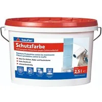 baufan® Wandfarbe Schutzfarbe Langzeit-Schutzfilm für schimmelgefährdete Flächen 0,75-5L, Hohe Deckkraft + Einfache Verarbeitung