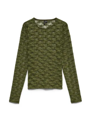 VERO MODA - VMBONITA LS O-NECK TOP JRS - Gr. - M