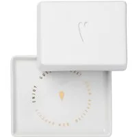 räder design stories Butterdose Butterdose klein Herz weiß 11,5cm, Porzellan