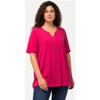 Ulla Popken T-Shirt T-Shirt A-Linie Tunika-Ausschnitt Halbarm