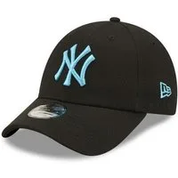 New Era Baseball Cap New York Yankees Neon Pack Black Neon Blue 9Forty Adjustable Kids Cap (1-St)