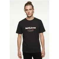 Jack & Jones T-Shirt JORCASSIS TEE SS CREW NECK FST mit Logo Schriftzug