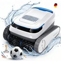 AIRROBO Poolroboter Poolsauger Akku Poolroboter für Boden Wand Wasserlinie bis 200m² Pools, Kabellos Poolsauger 60kpa/5200mAh 120min für Aufstellpool & Einbaupool