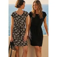 Tamaris Jerseykleid im Set, aus elastischer Viskosemischung Stretch-Jersey in Mini-Länge