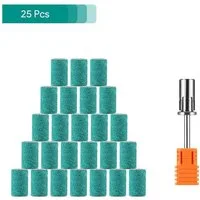 JCMaster Maniküre-Pediküre-Set, 100x Premium Nagelfräser Schleifhülsen Grob 80