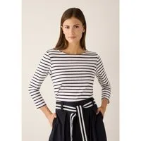 MORE&MORE 3/4-Arm-Shirt softes Basic-Streifenshirt, 3/4 Arm