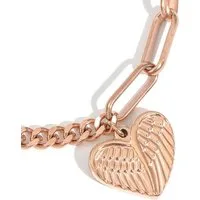 GOLDKLEIN Gliederarmband Edelstahl Herz Schmuck Armkette Gliederarmband Knebelverschluss, Damen, inkl. Geschenkbox