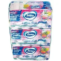 ZEWA Toilettenpapier Ultra Soft (48-St), 4-lagig, mit Strohanteil und Prägung, 150 Blatt/Rolle