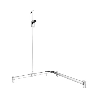 KEUCO AXESS Eck-Duschhandlauf 90° mit Brausestange, Metall, B: 85 H: 130,1 T: 85 cm, 35015010102 35015010102