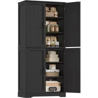 HOMECHO Küchenbuffet 180cm Küchenschrank mit 4 Türen Weiß Buffetschrank für Wohnzimmer Küche 180×80×40 cm