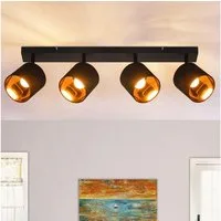 ZMH Deckenleuchte Deckenstrahler 4 Flammig Modern E14 Schwenkbar 350°, ohne Leuchtmittel, MAX.25W Stoffschrim für Schlafzimmer Flur