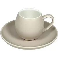 Schäfer Elektronik Kaffeeservice 12-teiliges Mokkatassen-Set – 90 ml, Tassen mit Untertellern (12-tlg), 6 Personen, Porzellan