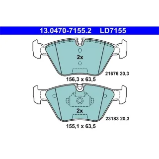 ATE Ceramic Bremsbel?ge vorne BMW 3 X3 Z4 MG Mg