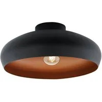 EGLO Deckenleuchte MOGANO, ohne Leuchtmittel, Leuchtmittel wechselbar, Deckenleuchte Industrial, Vintage, Flurlampe Decke mit E27 Fassung