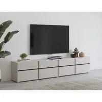 OTTO home Lowboard Cross,Breite 225 cm, moderne grifflose TV-Kommode, TV-Schrank mit viel Stauraum, TV-Board