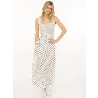 Zwillingsherz Maxikleid "Classic Dots" knöchellang, breite Träger, mit Punkten, elastisches Oberteil