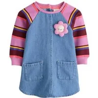 Next Jeanskleid Denim-Kleid mit Raglanärmeln (1-tlg)