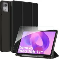Fintie Tablet-Hülle mit Schutzfolie für Lenovo Idea Tab 11 Zoll 2025(TB-336ZU/ TB-336FU), Ultradünn Case mit Translucent Rückseite Cover mit Auto Schlaf/Wach