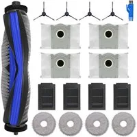 VERCO Reinigungsbürsten-Set Reinigungskit für Ecovacs, Für Ecovacs Deebot T50 Max Pro, Für Ecovacs Deebot T50 Max Pro Omni Gen2, Für Ecovacs Deebot T50 Max Pro Omni, (17-tlg), Ersatz Teile Set Wartungskit Filter Seitenbürste Zubehör Bürste