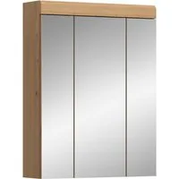 xonox.home Badezimmerspiegelschrank Artisan Eiche Nachbildung Salbei Nachbildung Melamin 60x79x18 cm