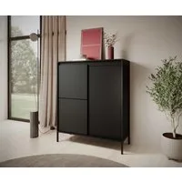 MOEBLO Kommode Rifaro A 3D (geriffelte-Fronten, Sideboard Wohnzimmer Kommode Schlafzimmer Komodenschrank Highboard, Push-to-open-Öffnung), (BxHxT):103x123x39 cm