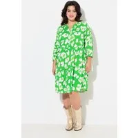 Angel of Style Jerseykleid Kleid Alloverdruck Tunika-Ausschnitt
