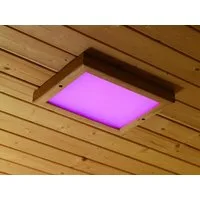 Karibu Saunaleuchte Deckenleuchte Saunaleuchte Größe 2 Saunalicht Ambientelicht, Farbwechsel, LED fest integriert, geeignet für Raumgröße bis 6 qm