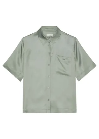 Marc OPolo Casual - Kurzarmbluse grün - Gr. - 38