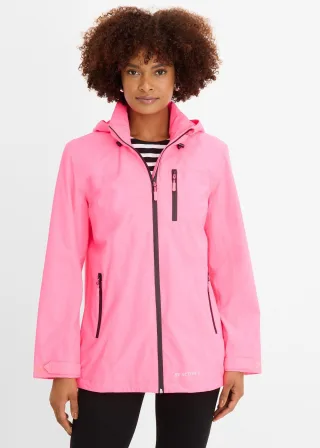 bonprix wasserabweisende reflektierende Funktions-Jacke, pink, Gr.52, Neon Funktions-Jacke mit vielen Reißverschlusstaschen, bequem geschnitten
