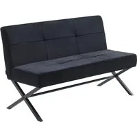 OTTO home Polsterbank Narzisse (Esszimmerbank, Bank, Sitzbank), X-Gestell aus schwarzen Metall, pflegeleichter Samtvelours, 140 cm