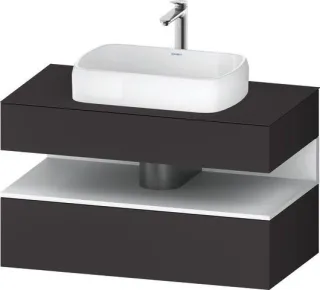 Duravit Qatego Konsolenwaschtischunterbau wandhängend Graphit Supermatt 1000x550x600 mm - QA47310188 QA4731018800000