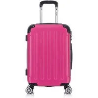 Flexot Hartschalen-Trolley F-2045 Kofferset, 360° Rollen, robuster Reisekoffer, Bordcase, 4 Rollen, Robuster und moderner Koffer mit vier 360° Rollen und Zahlenschloss