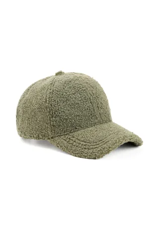 camel active - Cap mit Teddyfell dark olive - Gr. - OS