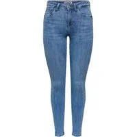 ONLY Skinny-fit-Jeans ONLPOWER MID WAIST PUSH UP ANK DET DNM Baumwollmischung, regular waist, ankle lenght
