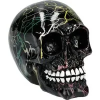 Figuren Shop GmbH Dekofigur Totenkopf Figur – Blitzschädel Gothic Deko Horror Statue 8.5 cm