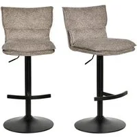 Duhome Barhocker (5501A1), 2er Set, Barstuhl Drehbar aus Bouclé