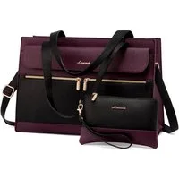 LuxusKollektion Laptoptasche Laptoptasche Damen 17,3 Zoll Elegant Handtasche Violett