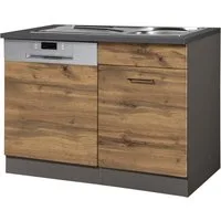 KOCHSTATION Spülenschrank KS-Trier Breite 110 cm, inkl. Möbelfront für Geschirrspüler