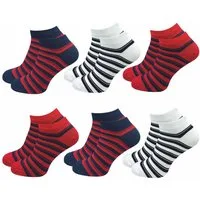 GAWILO Sneakersocken für Damen & Herren - bunte kurze Socken mit hohem Baumwollanteil (6 Paar) Extra feines Maschenbild - absolut blickdicht - Ringel Muster