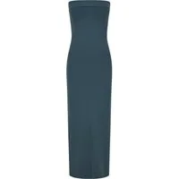 URBAN CLASSICS Shirtkleid Urban Classics Ladies Bandeau Midi Dress (1-tlg)