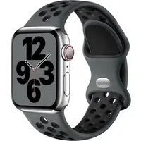Baker Smartwatch-Armband Apple Watch Armband 44mm 45mm 49mm 46mm 42mm 40mm 41mm 38mm, Silikon Doppelloch Band für iWatch Ultra SE Series 10 9 8 7 6 5 4 3 2