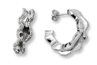 Orphelia Creolen für Damen, 925 Sterlingsilber, Silber ZO-5792